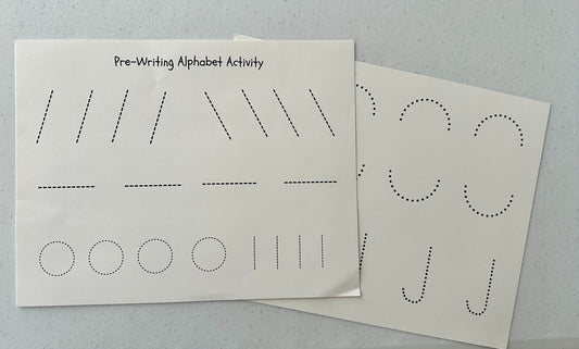 Pre-Writing Alphabet Activity- Free Printable